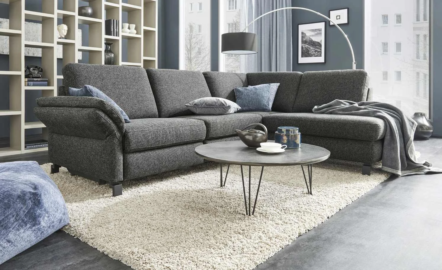 Max Schelling Ecksofa Maximum Plus | Dunkelgrau rechts Grundfunktion 3 Max Schelling Ecksofa Maximum Plus | Dunkelgrau rechts Grundfunktion
