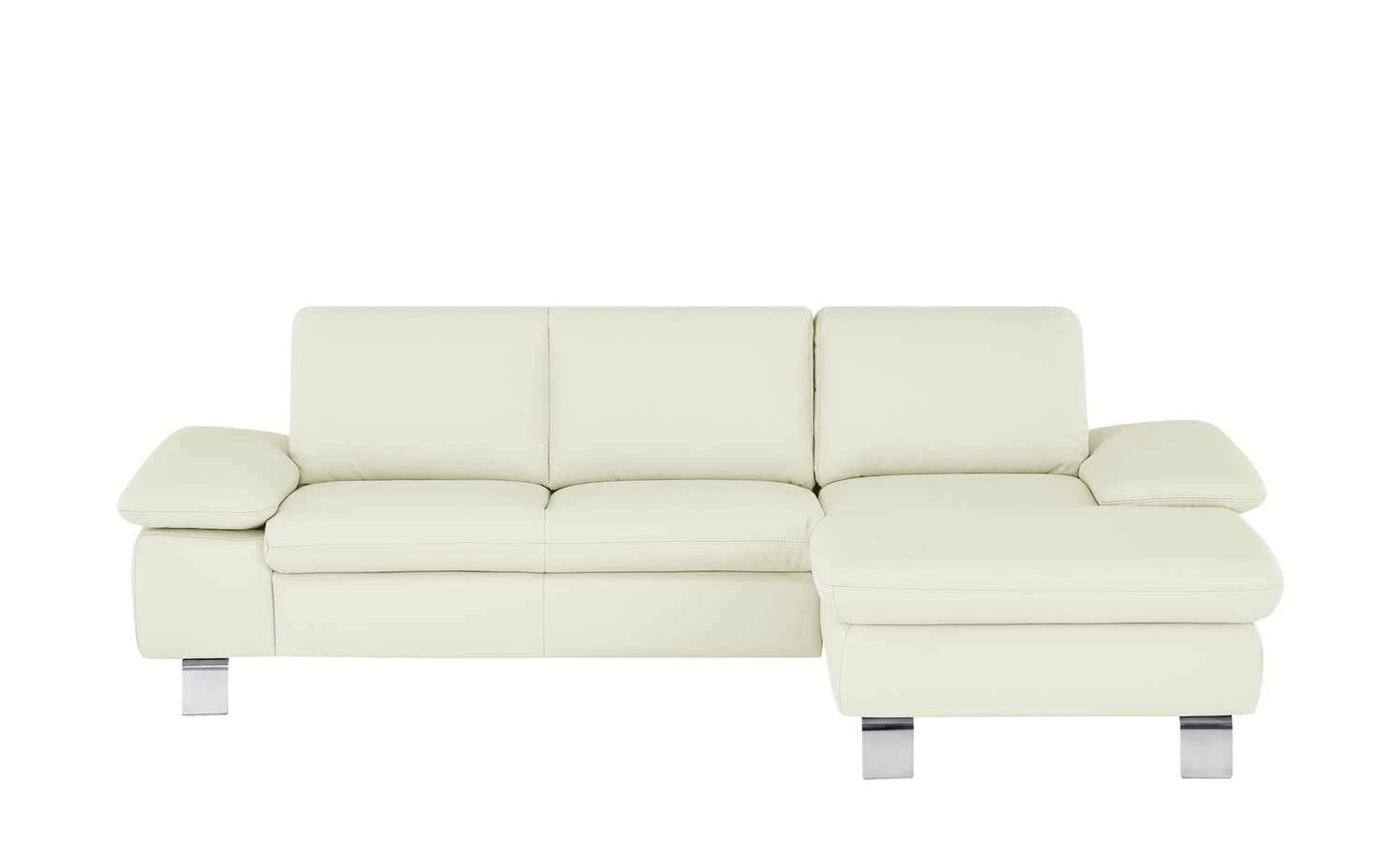 smart Ecksofa Finola | Weiß Leder rechts 3 smart Ecksofa Finola | Weiß Leder rechts