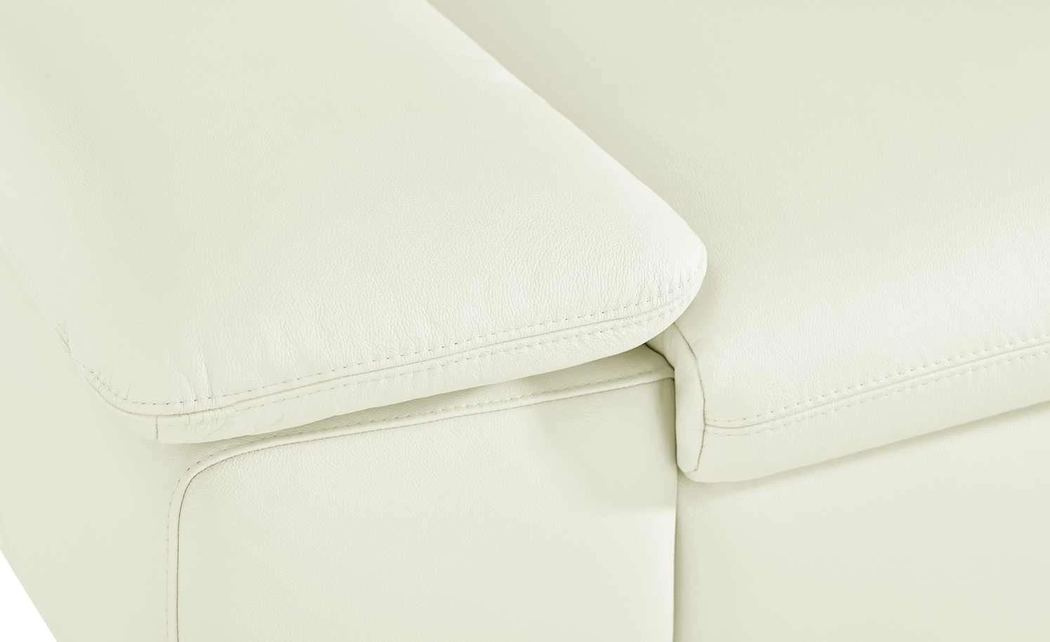 smart Ecksofa Finola | Weiß Leder rechts 4 smart Ecksofa Finola | Weiß Leder rechts – Bild 2