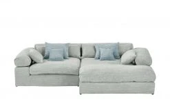 smart Ecksofa Lianea | Cordstoff Steingrau / Mint rechts