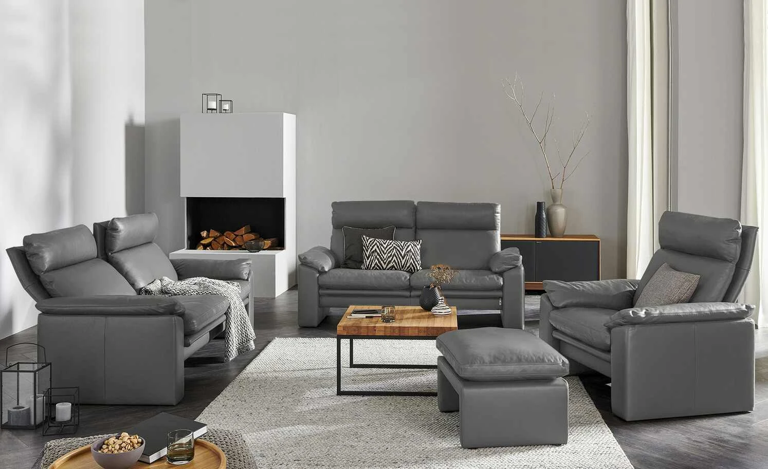 erpo just relax Ledersofa JR960 Bari | Graphite (Dunkelgrau) 2 3 erpo just relax Ledersofa JR960 Bari | Graphite (Dunkelgrau) 2
