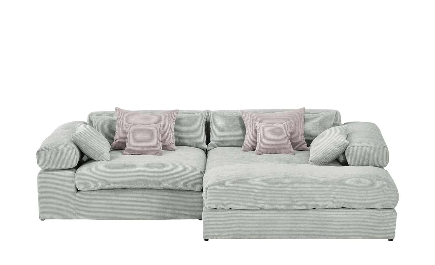 smart Ecksofa Lianea | Cordstoff Steingrau / Altrosa rechts 3 smart Ecksofa Lianea | Cordstoff Steingrau / Altrosa rechts