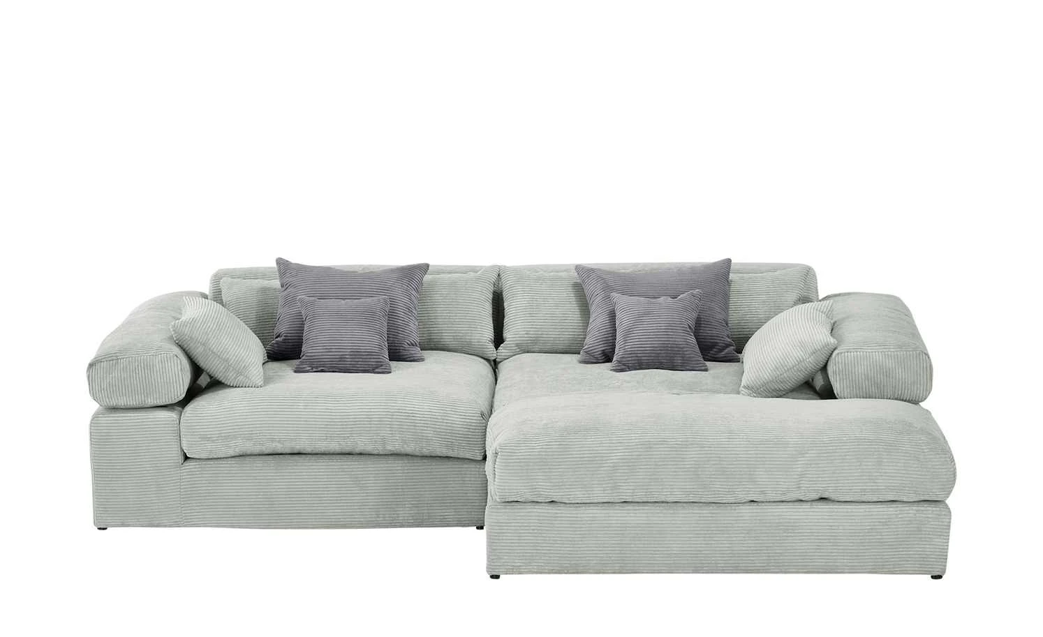 smart Ecksofa Lianea | Cordstoff Steingrau / Grau rechts 3 smart Ecksofa Lianea | Cordstoff Steingrau / Grau rechts
