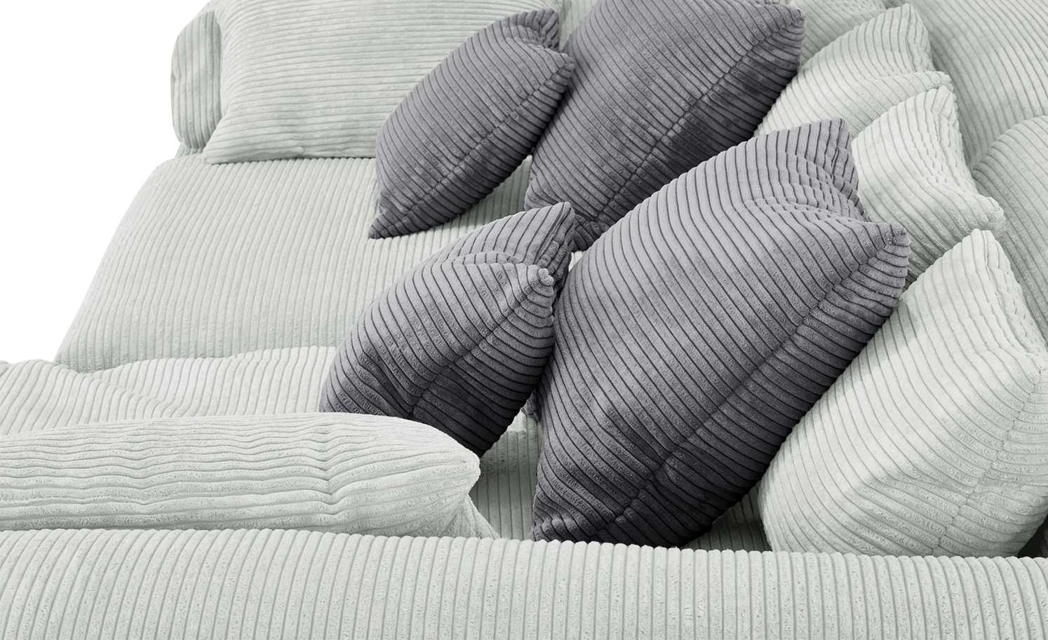 smart Ecksofa Lianea | Cordstoff Steingrau / Grau rechts 5 smart Ecksofa Lianea | Cordstoff Steingrau / Grau rechts – Bild 3