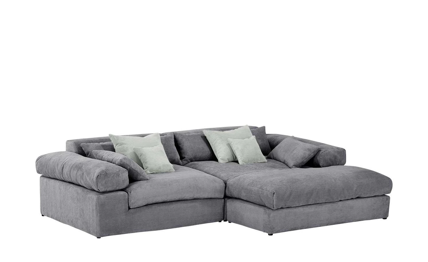 smart Ecksofa Lianea | Cordstoff Grau / Steingrau rechts 5 smart Ecksofa Lianea | Cordstoff Grau / Steingrau rechts – Bild 3