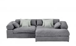 smart Ecksofa Lianea | Cordstoff Grau / Steingrau rechts