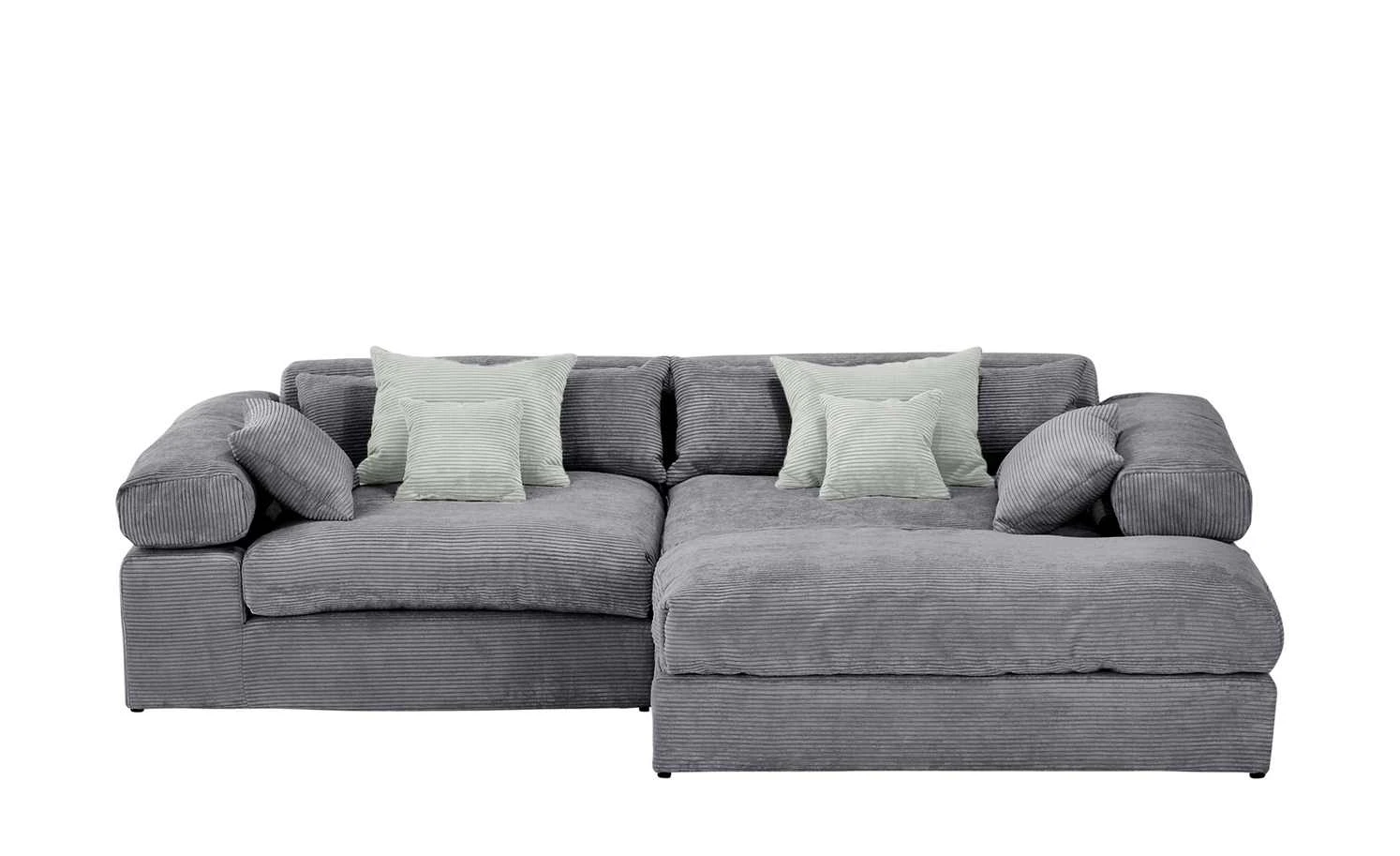 smart Ecksofa Lianea | Cordstoff Grau / Steingrau rechts 3 smart Ecksofa Lianea | Cordstoff Grau / Steingrau rechts