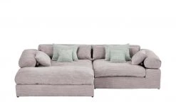 smart Ecksofa Lianea | Cordstoff Altrosa / Steingrau links