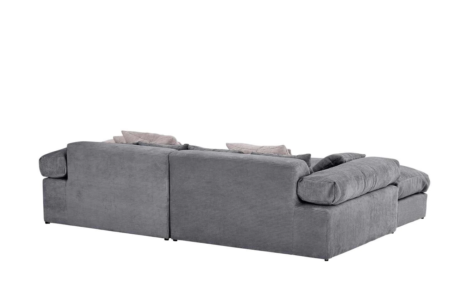 smart Ecksofa Lianea | Cordstoff Grau / Altrosa links 5 smart Ecksofa Lianea | Cordstoff Grau / Altrosa links – Bild 3
