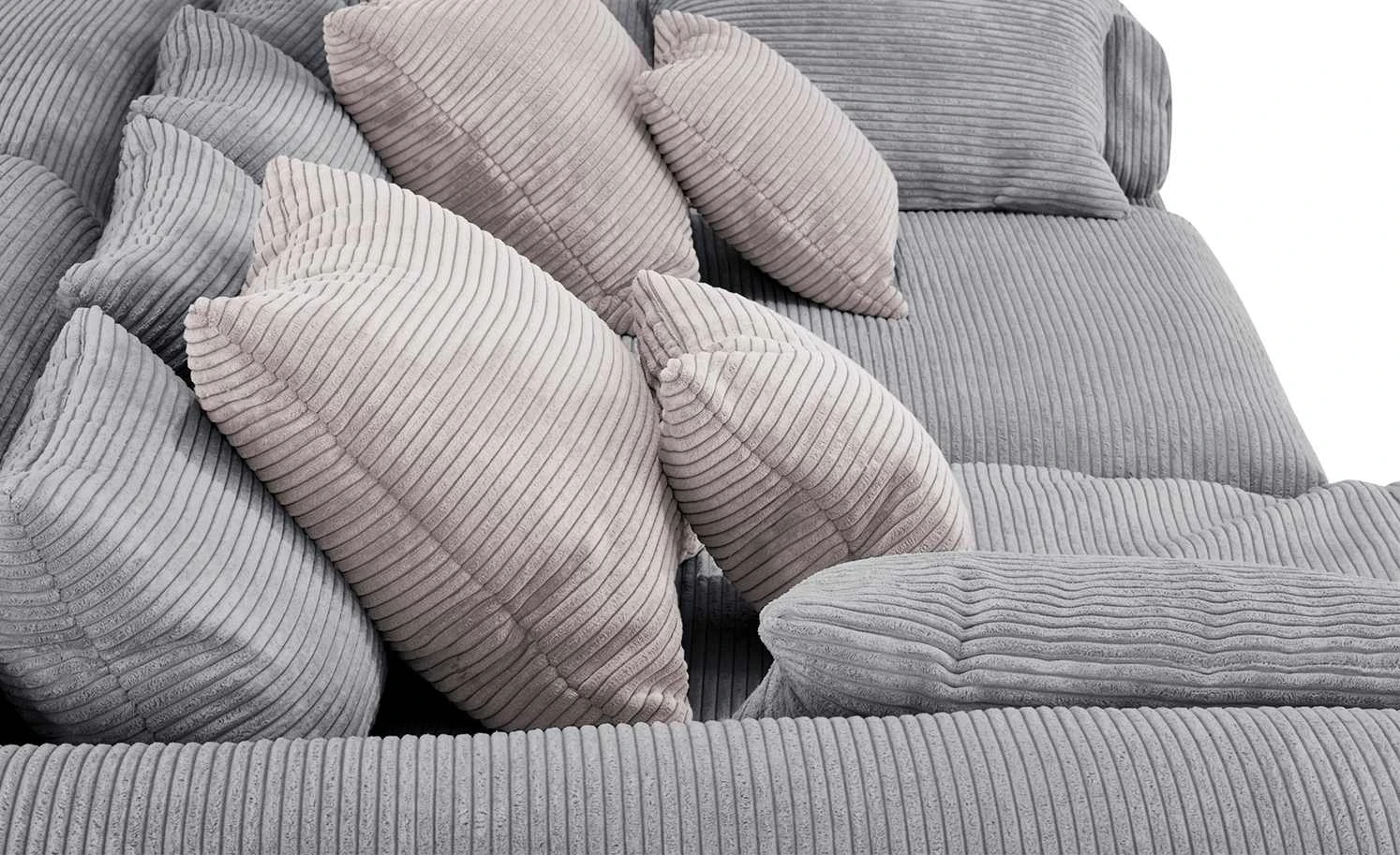 smart Ecksofa Lianea | Cordstoff Grau / Altrosa links 6 smart Ecksofa Lianea | Cordstoff Grau / Altrosa links – Bild 4