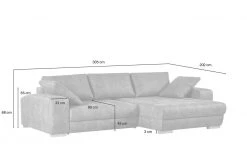 bobb Ecksofa Caro | Silbergrau Mikrofaser fein rechts Erweiterte Funktion -Sofas Verkaufsladen 23408823 2 201906272233