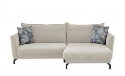bobb Ecksofa Yolanda | Beige rechts AquaClean-Webstoff (Pascha)