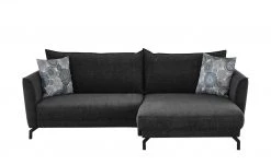 bobb Ecksofa Yolanda | Anthrazit rechts AquaClean-Webstoff (Pascha)