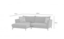 bobb Ecksofa Yolanda | Graublau links AquaClean-Webstoff (Pascha) -Sofas Verkaufsladen 23409101 5 202106181241