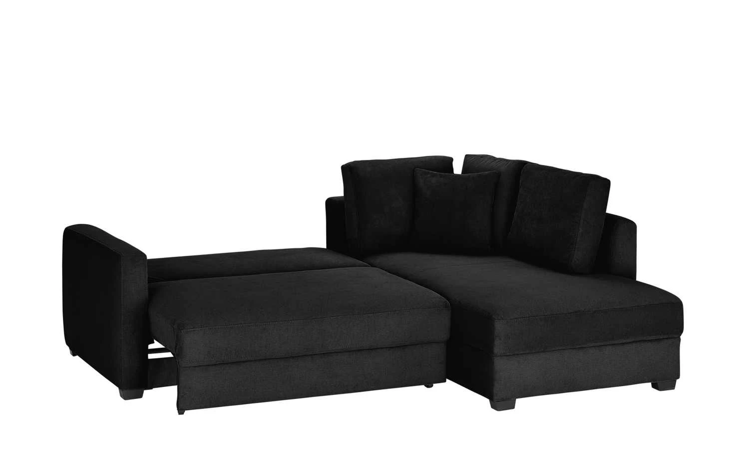 bobb Ecksofa mit Boxspringpolsterung Lisa de Luxe | Schwarz rechts Mikrofaser 6 bobb Ecksofa mit Boxspringpolsterung Lisa de Luxe | Schwarz rechts Mikrofaser – Bild 4