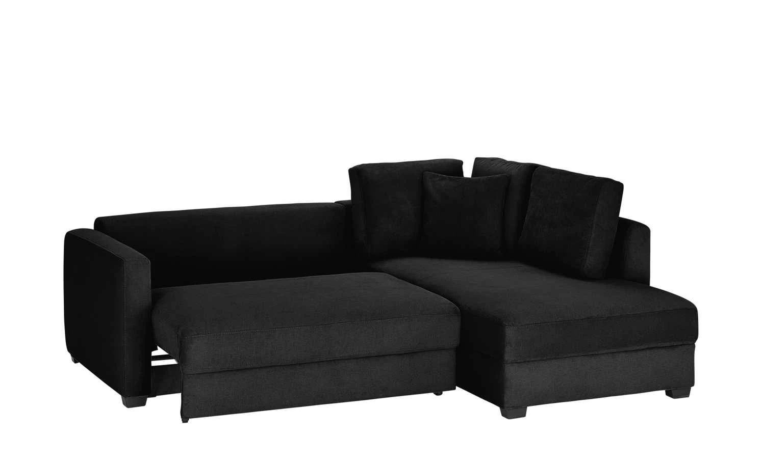 bobb Ecksofa mit Boxspringpolsterung Lisa de Luxe | Schwarz rechts Mikrofaser 7 bobb Ecksofa mit Boxspringpolsterung Lisa de Luxe | Schwarz rechts Mikrofaser – Bild 5