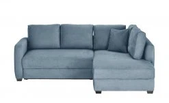 bobb Ecksofa mit Boxspringpolsterung Lisa de Luxe | Blau rechts Mikrofaser