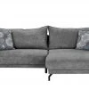 bobb Ecksofa Yolanda | Dunkelgrau rechts Mikrofaser