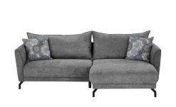 bobb Ecksofa Yolanda | Dunkelgrau rechts Mikrofaser