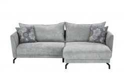 bobb Ecksofa Yolanda | Silbergrau rechts Mikrofaser