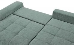 bobb Ecksofa mit Boxspringpolsterung Filis de Luxe | AquaClean-Webstoff (Pascha) Aqua (Blaugrün) rechts verchromt -Sofas Verkaufsladen 24400322 10 201907152242