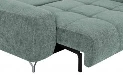 bobb Ecksofa mit Boxspringpolsterung Filis de Luxe | AquaClean-Webstoff (Pascha) Aqua (Blaugrün) rechts verchromt -Sofas Verkaufsladen 24400322 11 201907152242