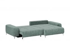 bobb Ecksofa mit Boxspringpolsterung Filis de Luxe | AquaClean-Webstoff (Pascha) Aqua (Blaugrün) rechts verchromt -Sofas Verkaufsladen 24400322 6 201907152242