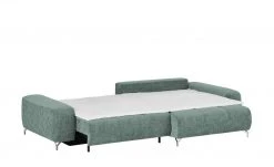 bobb Ecksofa mit Boxspringpolsterung Filis de Luxe | AquaClean-Webstoff (Pascha) Aqua (Blaugrün) rechts verchromt -Sofas Verkaufsladen 24400322 7 201907152242