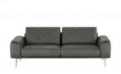 W.SCHILLIG Ledersofa Sam | Anthrazit (Dunkelgrau)
