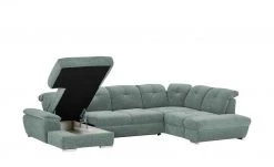 Wohnlandschaft Gladys | Aqua (Blau) rechts Webstoff -Sofas Verkaufsladen 24400916 3 201907302247