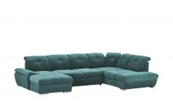 Wohnlandschaft Gladys | Petrol rechts Webstoff -Sofas Verkaufsladen 24400917 10 201907302247