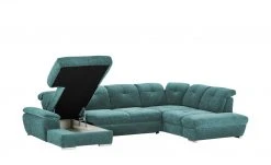 Wohnlandschaft Gladys | Petrol rechts Webstoff -Sofas Verkaufsladen 24400917 4 201907302247