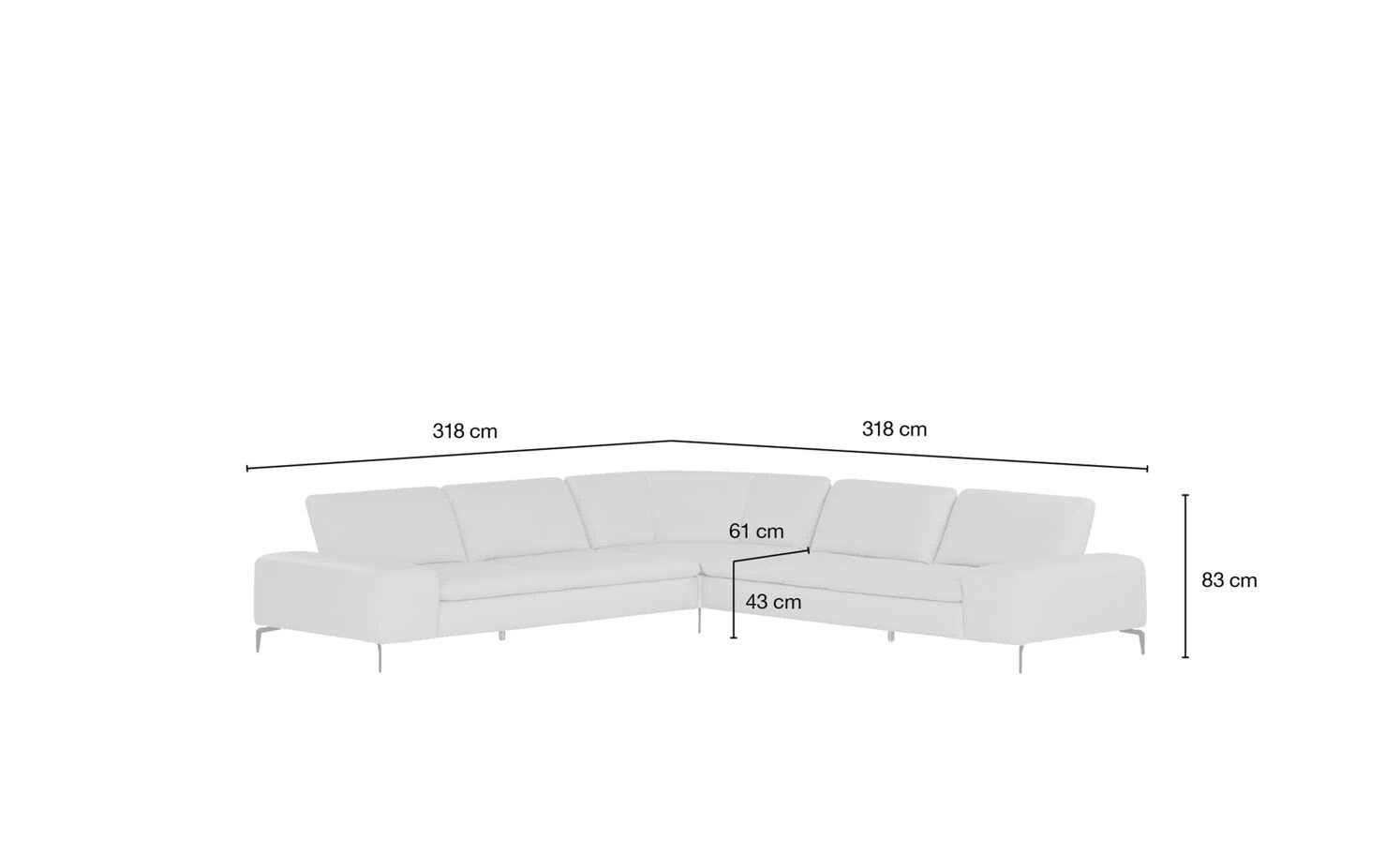 W.SCHILLIG Ecksofa Leder Valentinoo | Creme 318|cm 318|cm 19 W.SCHILLIG Ecksofa Leder Valentinoo | Creme 318|cm 318|cm – Bild 17
