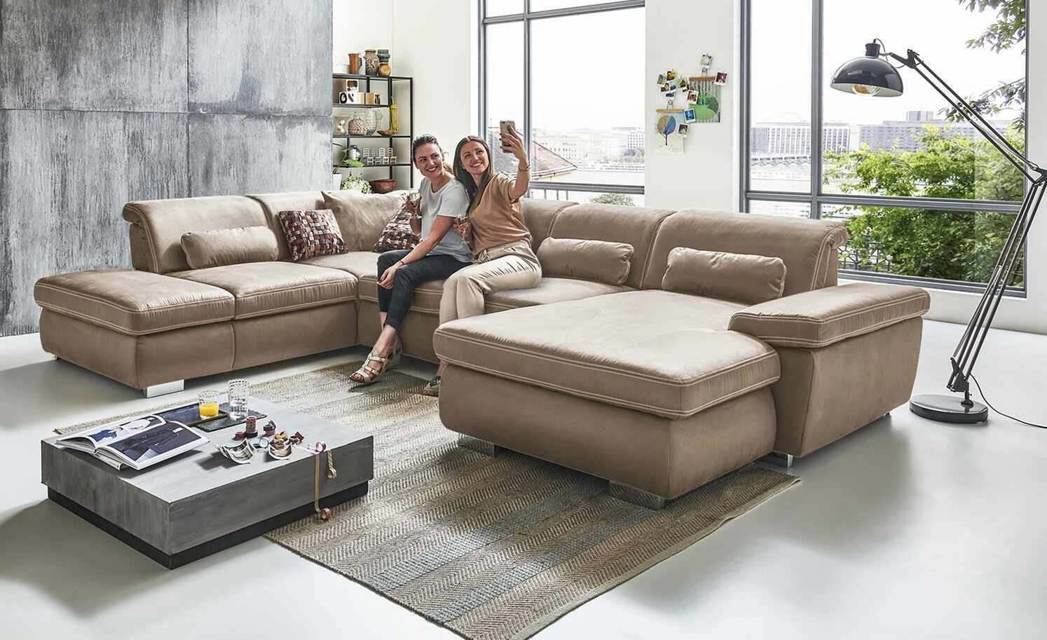 Lounge Collection Wohnlandschaft Amanda | Mandel (Braun) links Erweiterte Funktion 3 Lounge Collection Wohnlandschaft Amanda | Mandel (Braun) links Erweiterte Funktion