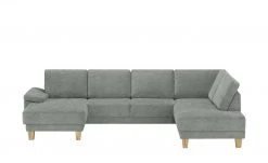 smart Wohnlandschaft Atara | Grau rechts Flachgewebe