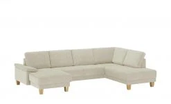 smart Wohnlandschaft Atara | Hellbeige rechts Flachgewebe -Sofas Verkaufsladen 25400641 2 202001082240
