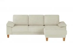 smart Ecksofa Atara | Hellbeige rechts Flachgewebe