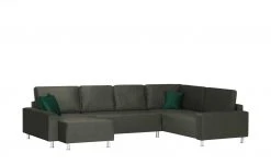 Wohnlandschaft Mara | Anthrazit/ Grün rechts Mikrofaser -Sofas Verkaufsladen 25401091 5 202003262236