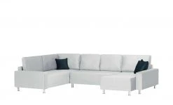Wohnlandschaft Mara | Hellgrau / Blau links Mikrofaser -Sofas Verkaufsladen 25401100 7 202003262236