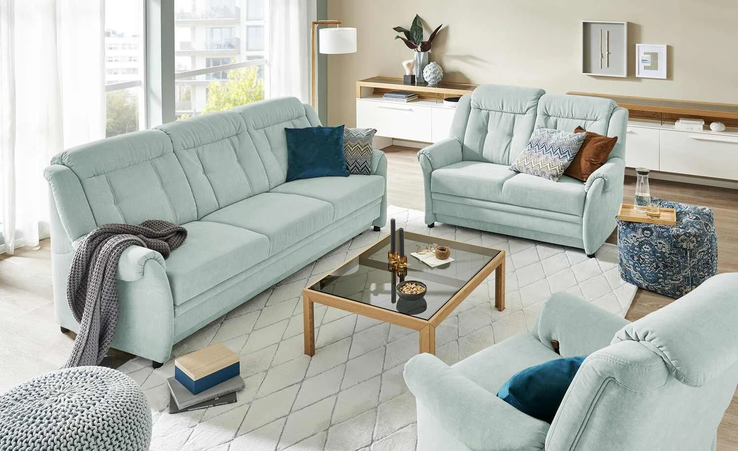 Polstermöbel Oelsa Einzelsofa Andorra | Blue (Hellblau) 3 Polstermöbel Oelsa Einzelsofa Andorra | Blue (Hellblau)