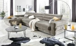 pop Ecksofa Samt Scarlatti | Silber (Grau-Braun) links