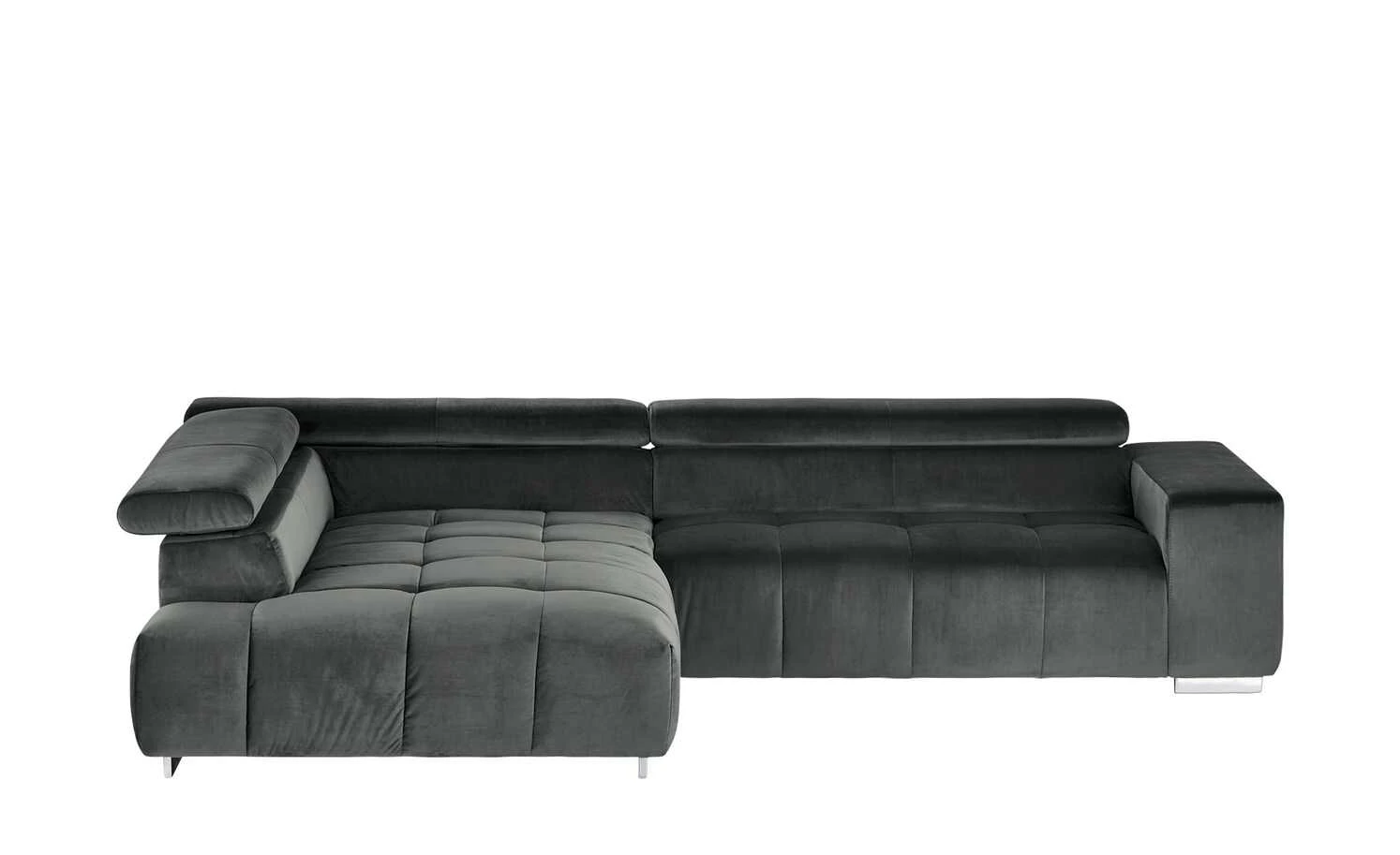 uno Ecksofa aus Samt Origo | Anthrazit links 4 uno Ecksofa aus Samt Origo | Anthrazit links – Bild 2