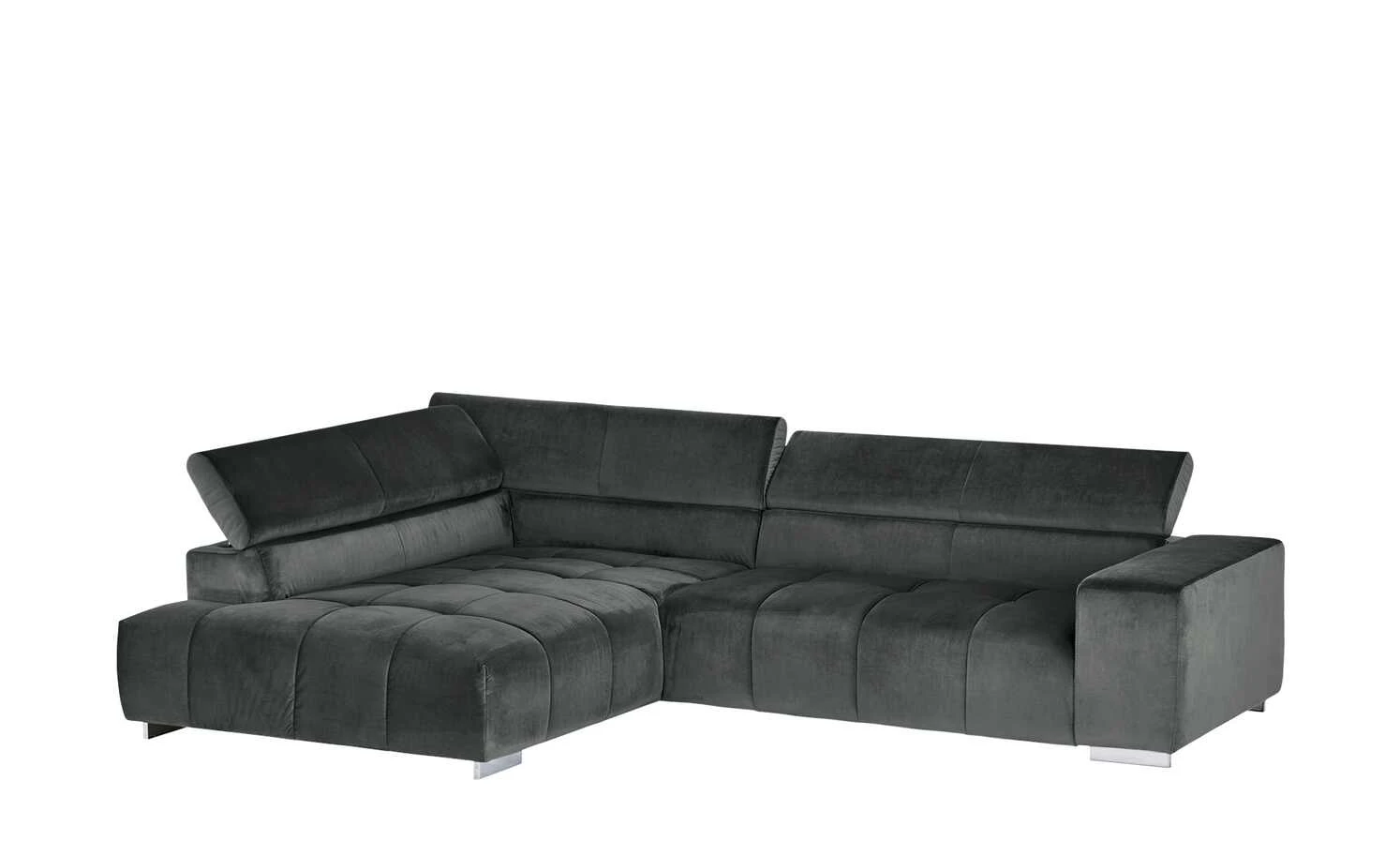uno Ecksofa aus Samt Origo | Anthrazit links 5 uno Ecksofa aus Samt Origo | Anthrazit links – Bild 3