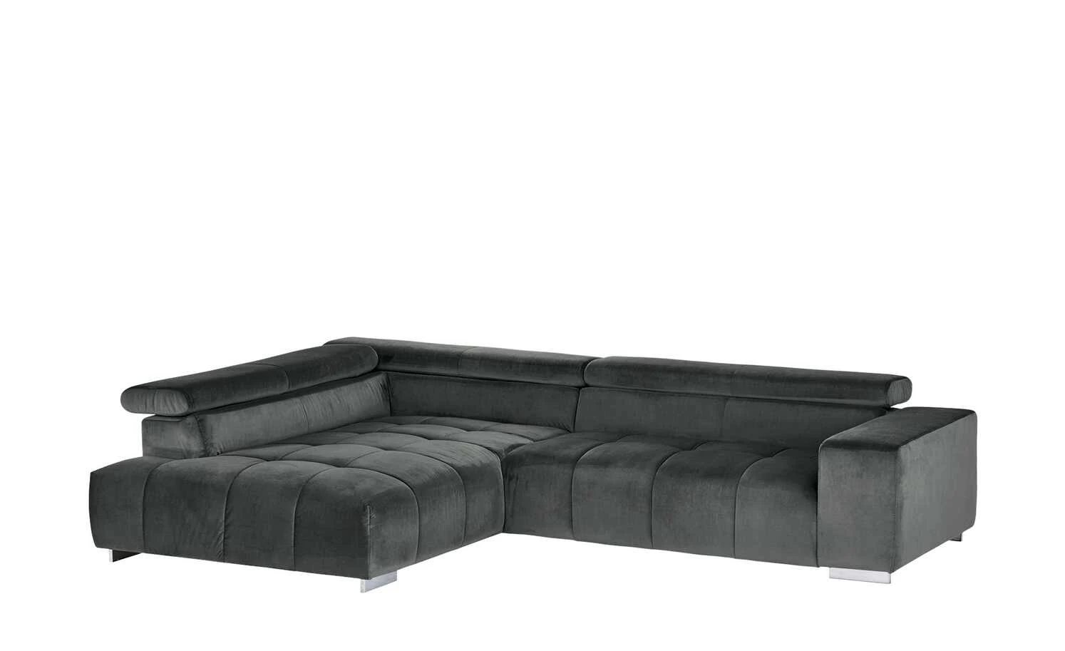 uno Ecksofa aus Samt Origo | Anthrazit links 6 uno Ecksofa aus Samt Origo | Anthrazit links – Bild 4