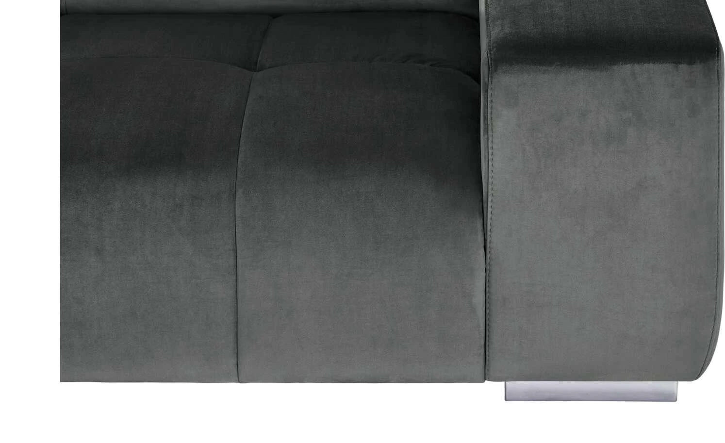 uno Ecksofa aus Samt Origo | Anthrazit links 10 uno Ecksofa aus Samt Origo | Anthrazit links – Bild 8