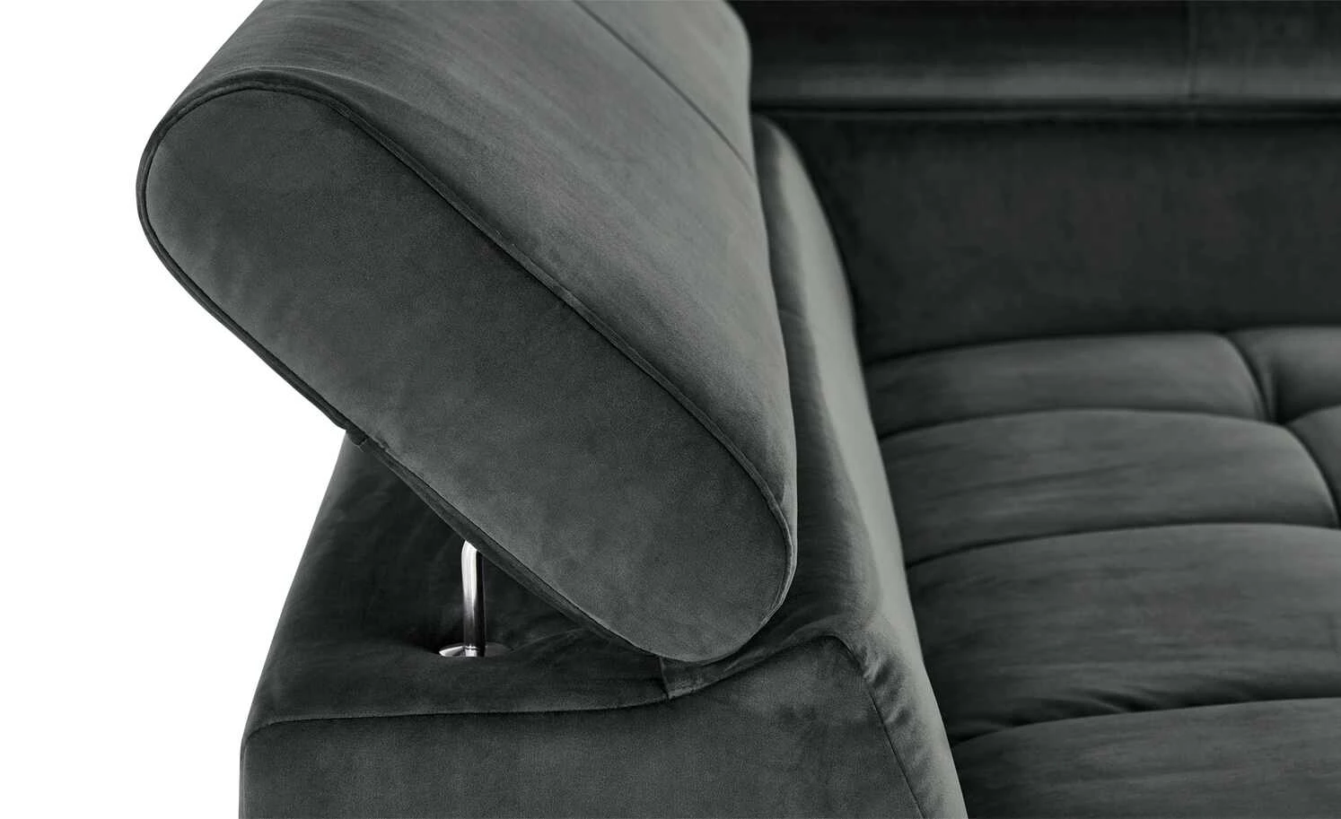 uno Ecksofa aus Samt Origo | Anthrazit links 12 uno Ecksofa aus Samt Origo | Anthrazit links – Bild 10
