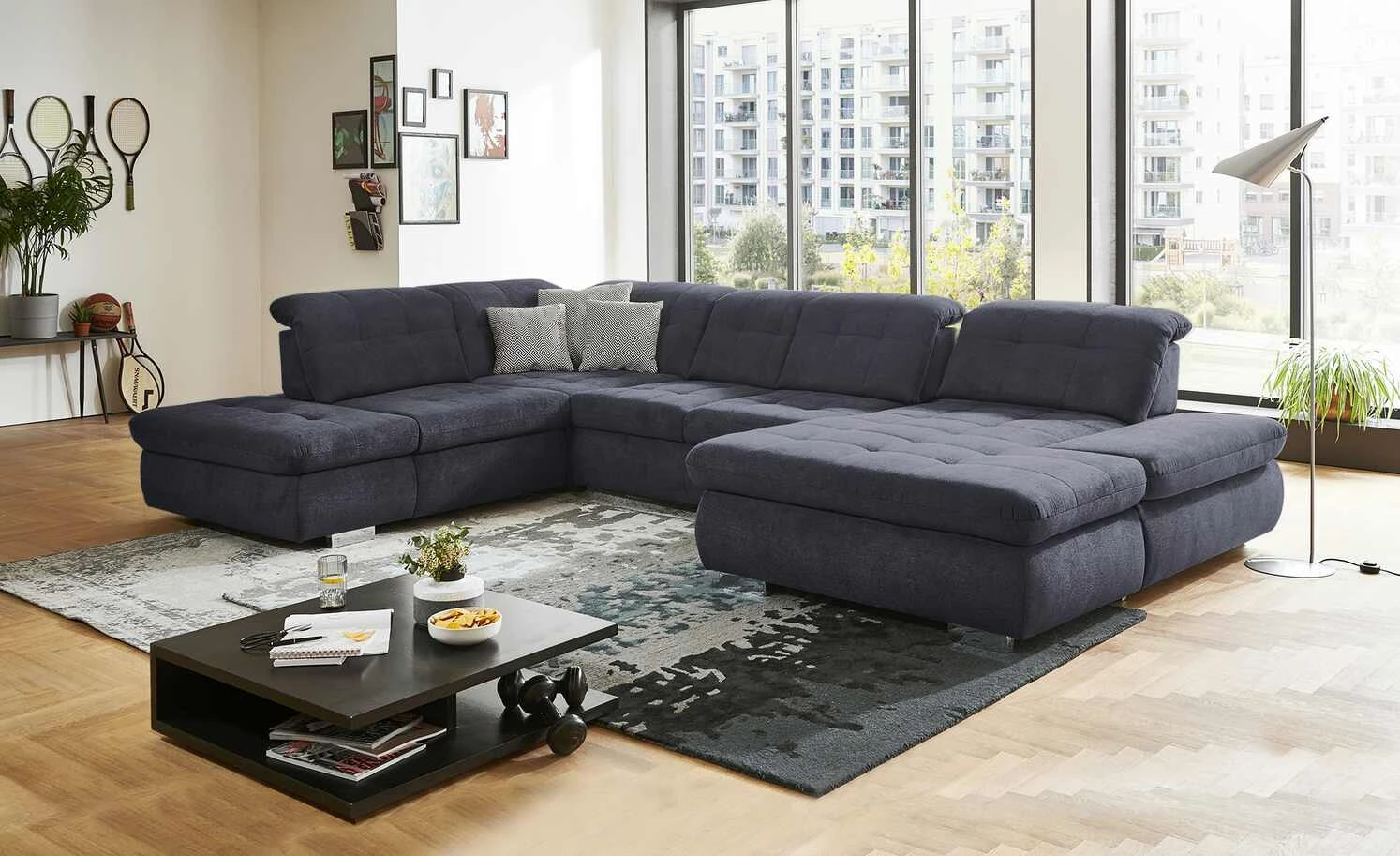 Lounge Collection Wohnlandschaft Spencer | Dunkelblau links Grundfunktion 3 Lounge Collection Wohnlandschaft Spencer | Dunkelblau links Grundfunktion
