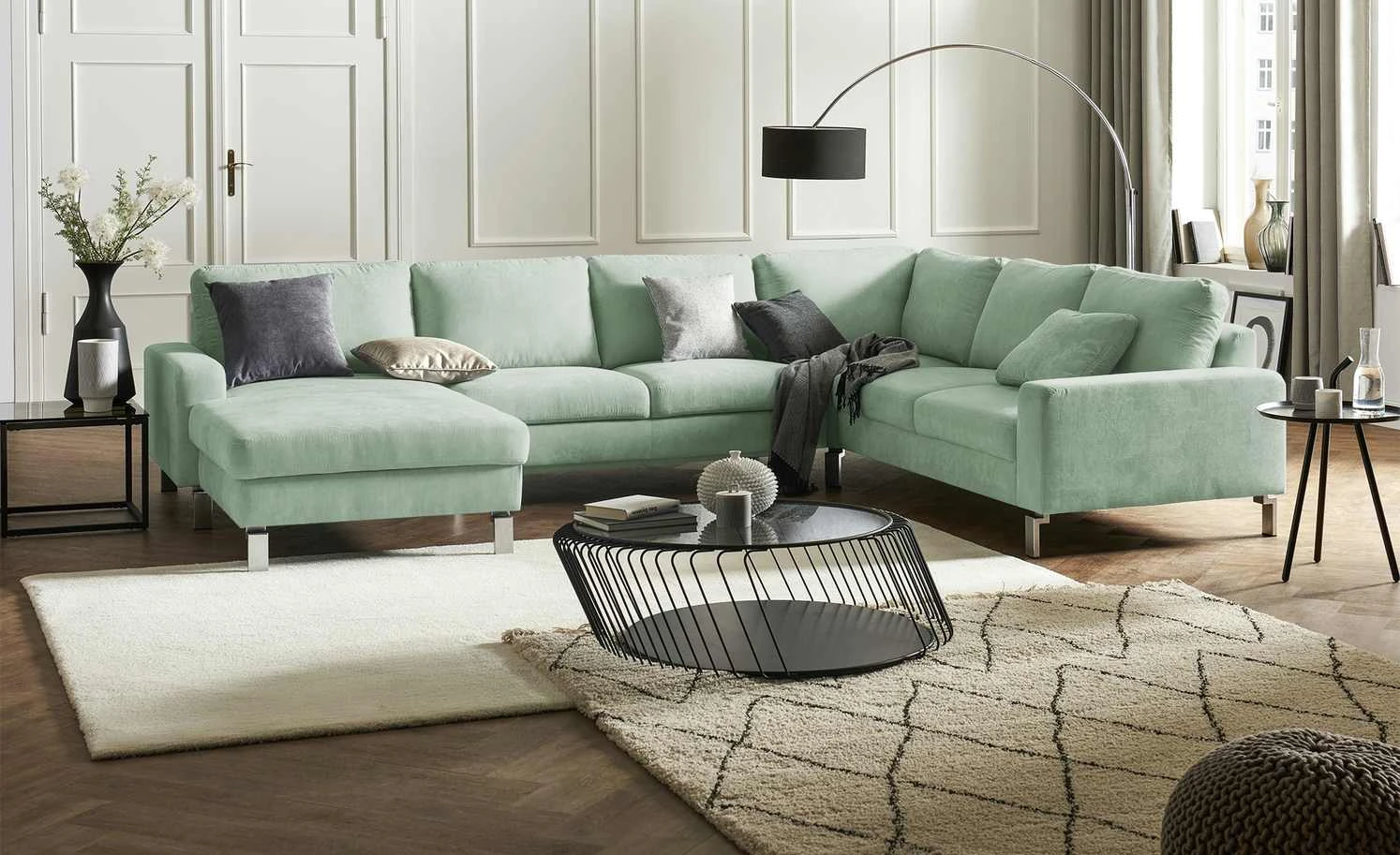 Max Schelling Wohnlandschaft Maximum | Mintgrün rechts ohne 3 Max Schelling Wohnlandschaft Maximum | Mintgrün rechts ohne