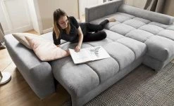 bobb Ecksofa Soumia | Melange (Grau) rechts Mikrofaser -Sofas Verkaufsladen 25401974 12 202003262236