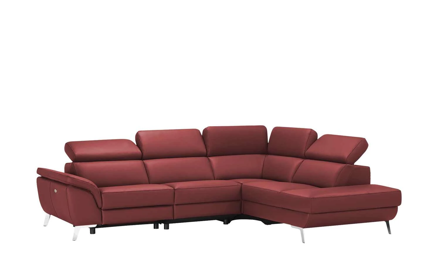 uno Ecksofa Leder Dallas | Rot rechts Erweiterte Funktion 5 uno Ecksofa Leder Dallas | Rot rechts Erweiterte Funktion – Bild 3